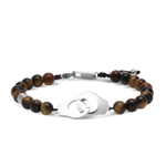 Rochet – Bracelet acier & oeil de tigre – vue 2