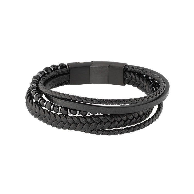 Rochet – Bracelet cuir & acier – vue 2
