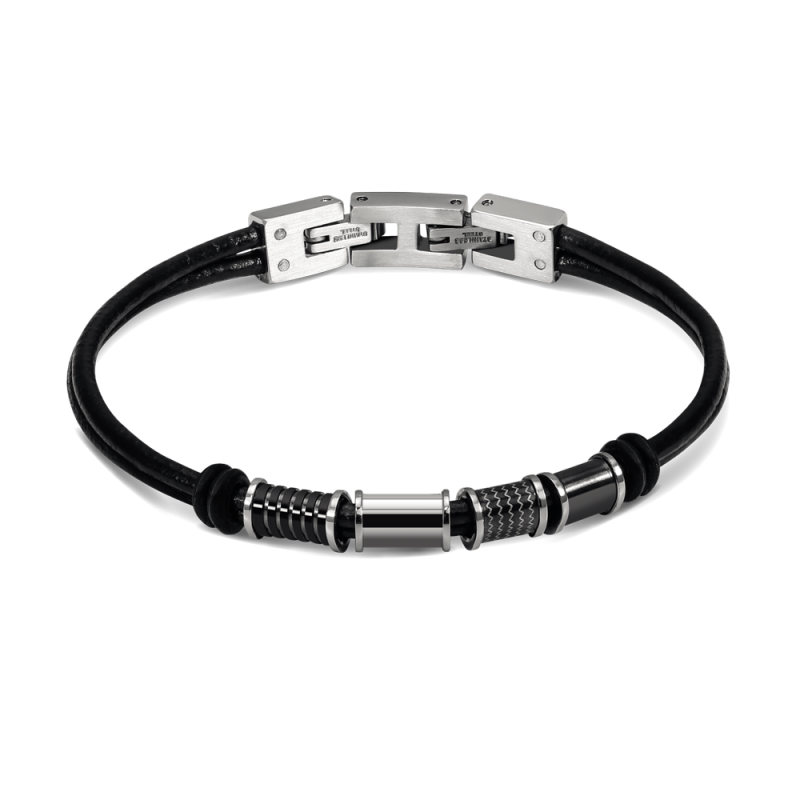 Rochet – Bracelet cuir & acier – vue 2