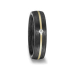 Titan Factory – Bague – Or jaune, carbone & diamant