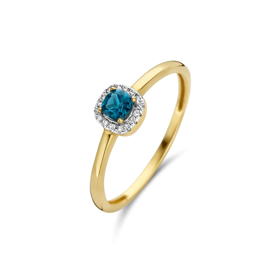 Blush Diamonds – Bague – Topaze entourage
