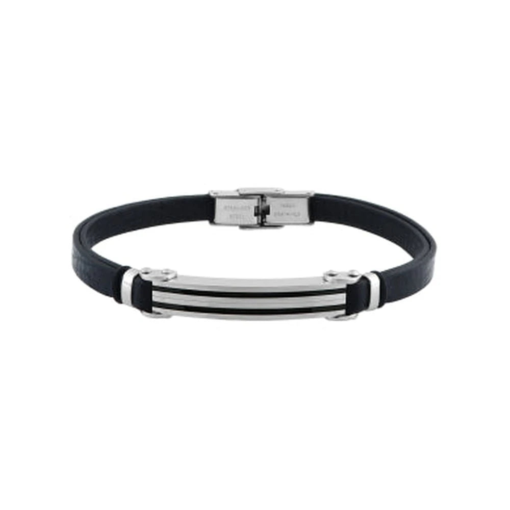 Cargo – Bracelet Acier & Simili Cuir