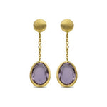 Femme Adorée – Boucles d'Oreilles – Or Jaune & Améthyste