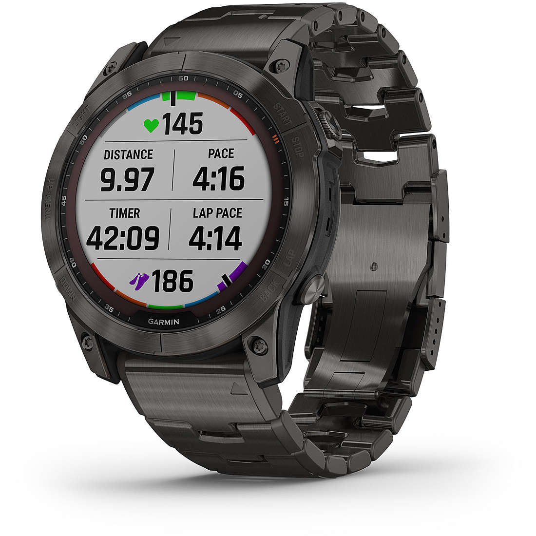 Garmin – Fénix 7X Saphir Solar Carbon – vue 2