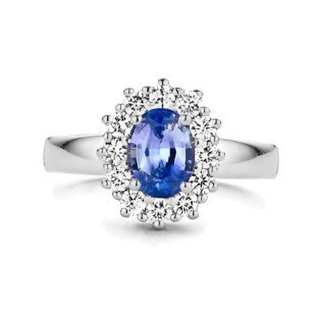 Pigou – Bague – Or Blanc, Saphir Ceylan & Diamants