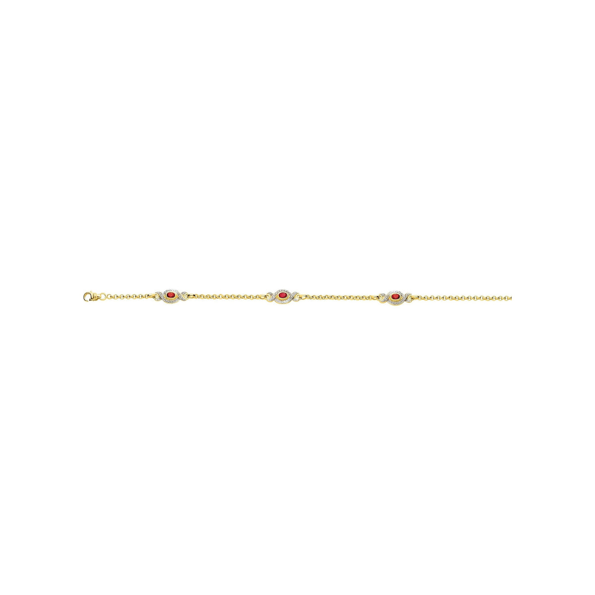 Robbez – Bracelet – Or Jaune & Rubis